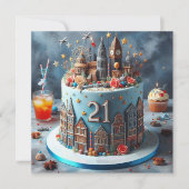 FUN COSMOPOLITAN 21. BIRTHDAY CAKE KARTE (Vorderseite)