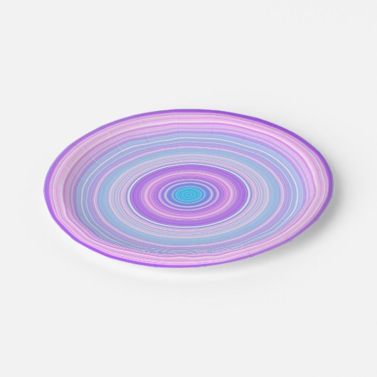 Fun Cotton Candy Colored Party Pappteller (Schrägansicht)