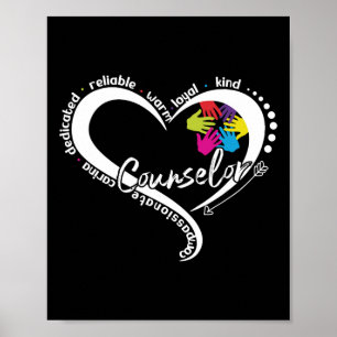 Fun Counselor Grafik Tops Byck to School First Da Poster