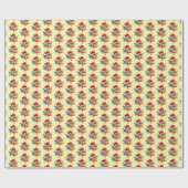 Fun Country Huhn gekacheltes Party Geschenkpapier (Flach)