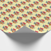 Fun Country Huhn gekacheltes Party Geschenkpapier (Ecke)