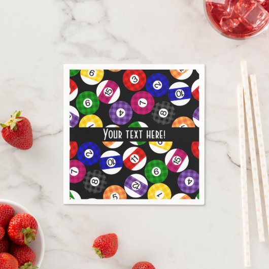 Fun Country Style Checkered Billard Muster Serviette (Beispiel)