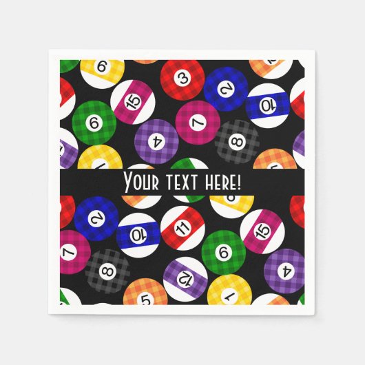 Fun Country Style Checkered Billard Muster Serviette (Vorderseite)