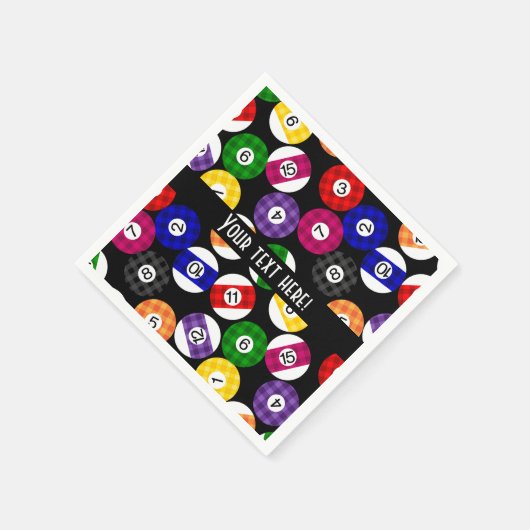 Fun Country Style Checkered Billard Muster Serviette (Ecke)