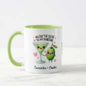 Fun Couples Geschenk "Olive to My Martini" Custom Tasse (Links)
