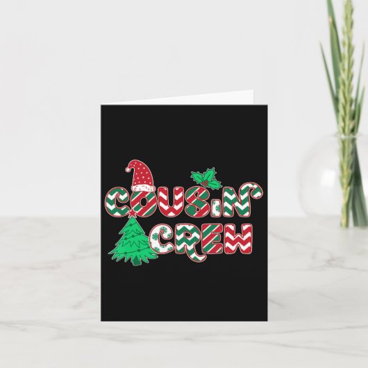 Fun Cousin Crew Weihnachten Karte (Vorderseite)