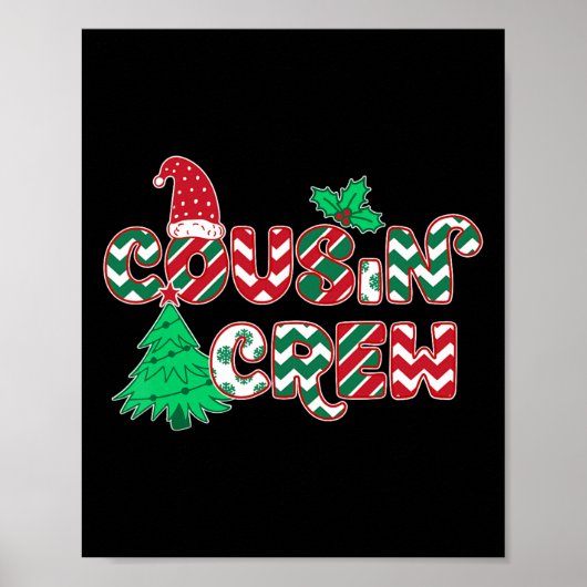 Fun Cousin Crew Weihnachten Poster (Vorne)