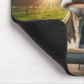 Fun Cow auf einem Bauernhof Mousepad (Ecke)