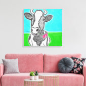 Fun Cow Design Art Leinwanddruck (Insitu (Wohnzimmer))