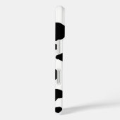Fun Cow Print Black and White Monogram Initial Case-Mate iPhone Hülle (Rückseite / Rechts)