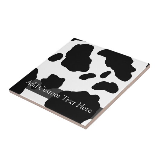 Fun Cow Print Personalisiert Fliese (Seite)