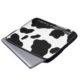 Fun Cow Print Personalisiert Laptopschutzhülle (Vorne Knopf)