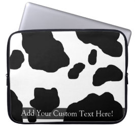 Fun Cow Print Personalisiert Laptopschutzhülle