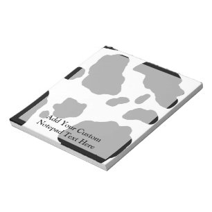 Fun Cow Print Personalisiert Notizblock