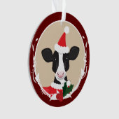 Fun Cow Weihnachten Ornament (Vorderseite)