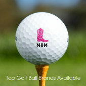 Fun Cowboy Boot Custom Mit Monogramm Pink Golfball