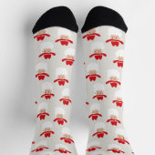 Fun Cowboy Santa Claus Western Christmas Socken (Oben)