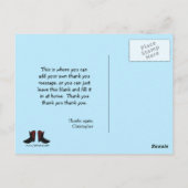 Fun Cowboy Western Dankeschön Postkarte (Rückseite)