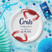 Fun Crab Boil White Summer Party Custom Pappteller (Party)