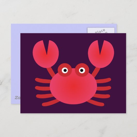 Fun Crab Postkarte (Vorne/Hinten)