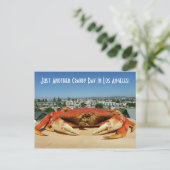 Fun Crabby Day in Los Angeles Postcard! Postkarte (Stehend Vorderseite)