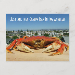 Fun Crabby Day in Los Angeles Postcard! Postkarte