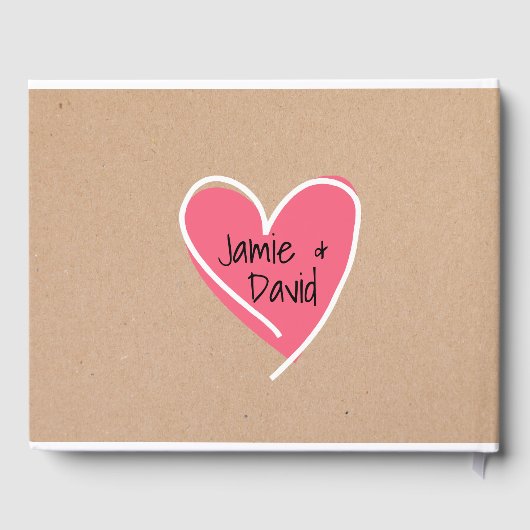 Fun Craft Paper Look Wedding Gästebuch (Rückseite)