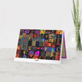 Fun & Crazy Abstrakt Alphabet Karte (Rückseite)