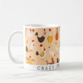 Fun Crazy Chicken Lady Kaffeetasse (Links)