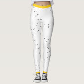 Fun Crazy Chicken Run! | Gelber Pop Kick Print Leggings (Vorderseite)
