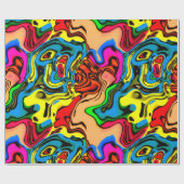Fun Crazy Colors Wrapping Paper Geschenkpapier (Flach)