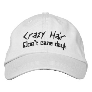 Fun Crazy Hair Keine Sorge Tag Bestickte Kappe