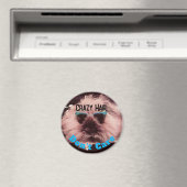 Fun Crazy Hair Round Magnet (In Situ (Geschirrspüler))