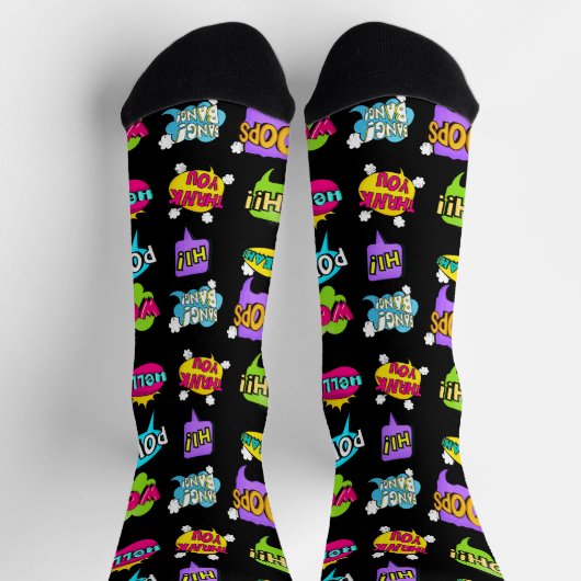 Fun Crazy Quotes Novelty Socken (Oben)