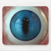 Fun Creepy Blue Eye Ball - komisches, geschmacklos Mousepad (Vorne)