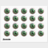 Fun Creepy Green Eye Ball - komisches, geschmacklo Runder Aufkleber (Blatt)