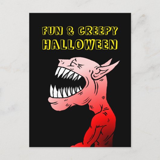 Fun & Creepy Halloween Postkarte (Vorderseite)