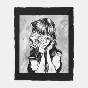 Fun Creepy Horror Manga Anime Eyes Halloween Fleecedecke