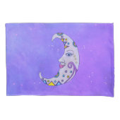 Fun Crescent Moon mit Face Festive Markings Sky Kissenbezug (Vorderseite-Links)