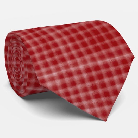 Fun Crosshatch Muster rot und weiß Krawatte