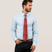 Fun Crosshatch Muster rot und weiß Krawatte