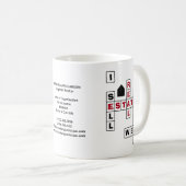 Fun Crossword I Sell Real Anwesen Realtor Kaffeetasse (VorderseiteRechts)