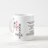 Fun Crossword I Sell Real Anwesen Realtor Kaffeetasse (Vorderseite Links)