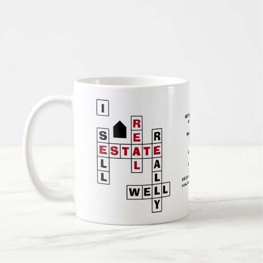 Fun Crossword I Sell Real Anwesen Realtor Kaffeetasse (Links)