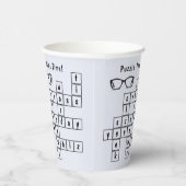 Fun Crossword Puzzle, Black Eyeglass Frames Pappbecher (Rechts)