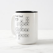 Fun Crossword Puzzle Schwarz und Weiß Zweifarbige Tasse (Vorderseite Links)