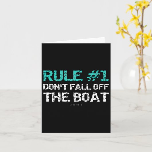 Fun Cruise - Regel #1 Nicht aus dem Boot fallen Karte (Gelbe Blume)