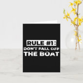 Fun Cruise Rule #1 Nicht vom T-Shirt abfallen Karte (Gelbe Blume)