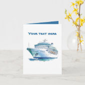 Fun Cruise Schiff Text hinzufügen Karte (Gelbe Blume)