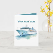 Fun Cruise Schiff Text hinzufügen Karte (Gelbe Blume)
